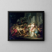 La Mort de Sénèque - Jacques Louis David — inramlat konstverk på väggen
