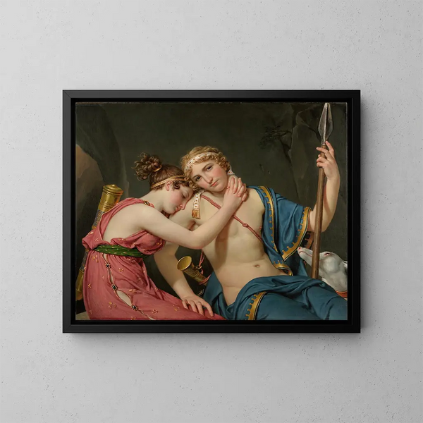 Le départ de Télémaque et d'Eucharis - Jacques Louis David — inramlat konstverk på väggen