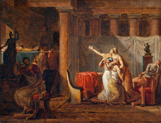 Le retour des licteurs à Brutus avec les corps de ses fils - Étude - Jacques Louis David — vy av konstverket