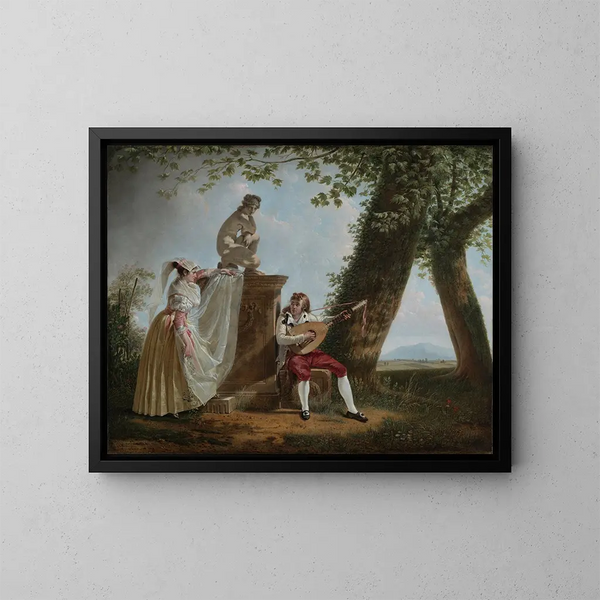 Sérénade dans un paysage de parc romain - Jacques Sablet — inramlat konstverk på väggen