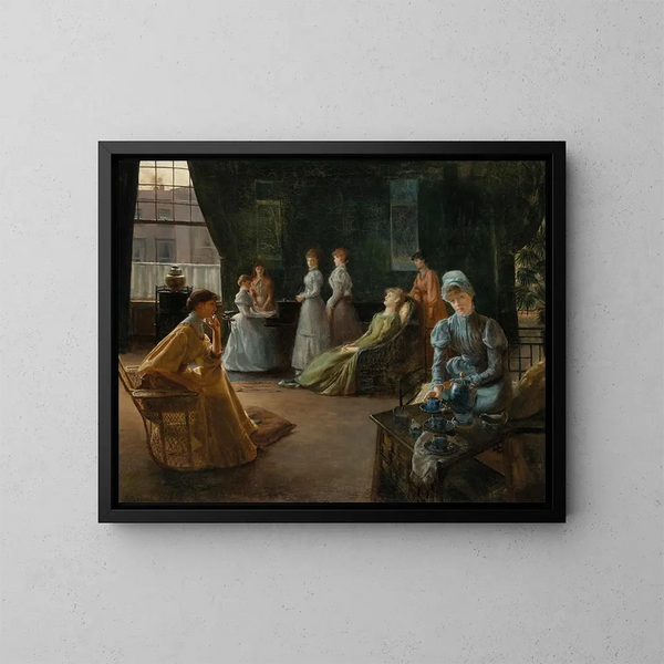 inomhus i London - Jacques-Émile Blanche — inramlat konstverk på väggen