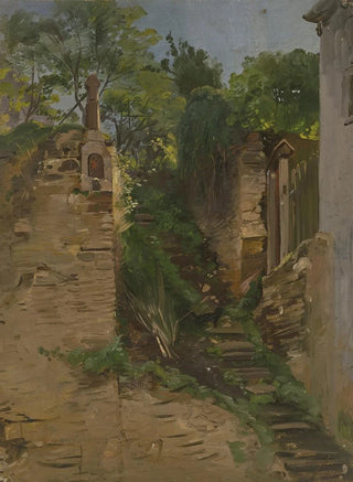 Jakob Becker - Gartentreppe zwischen zwei Mauern.webp