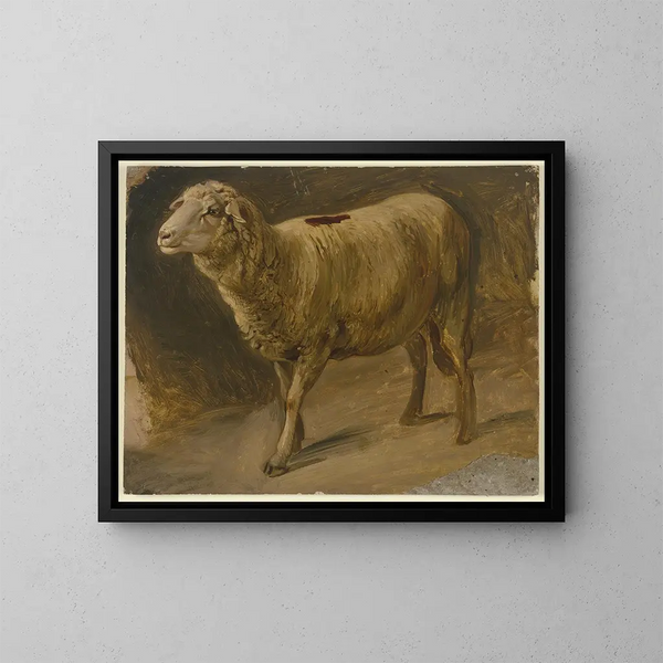 Moutons - Jakob Becker — inramlat konstverk på väggen