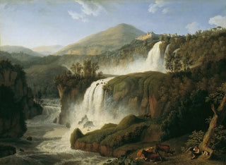 La grande cascade de Tivoli près de Rome - Jakob Philipp Hackert — vy av konstverket
