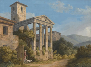 Hercules-templet i Cori nära Velletri - Jakob Philipp Hackert — vy av konstverket