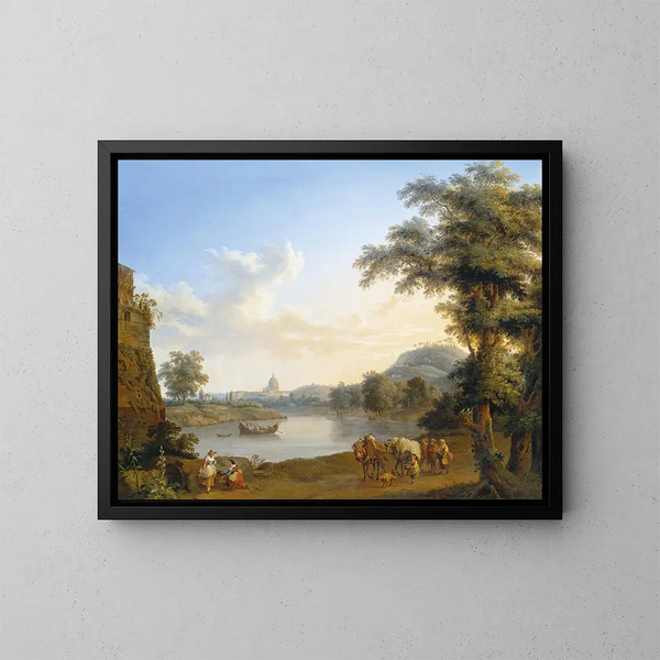 Vue de Saint-Pierre à Rome - Jakob Philipp Hackert — inramlat konstverk på väggen