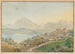 Vue de Sigriswil avec le Niesen et le lac de Thoune - Jakob Samuel Weibel — vy av konstverket