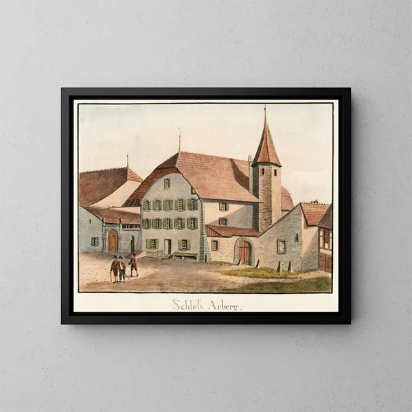 Château d'Arberg - Jakob Samuel Weibel — inramlat konstverk på väggen