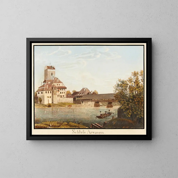 Château d'Arwangen - Jakob Samuel Weibel — inramlat konstverk på väggen