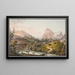 Vue des Glaciers de Rosenlaui sur le Mont Scheidegg dans la Vallée d'Oberhasli - Jakob Samuel Weibel — inramlat konstverk på väggen