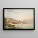 Vue du château d'Oberhofen au lac de Thoune - Jakob Samuel Weibel — inramlat konstverk på väggen
