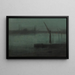 Nocturne blå och silver, Battersea Reach - James Abbott McNeill Whistler — inramlat konstverk på väggen