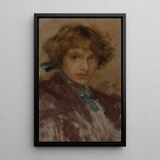 James Abbott McNeill Whistler - Study of a Girls Head and Shoulders.webp