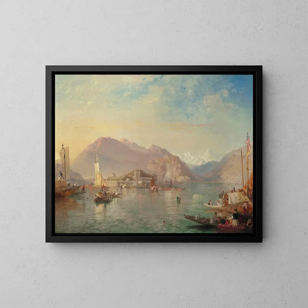 Isola Bella, lac Majeur, Italien - James Baker Pyne — inramlat konstverk på väggen