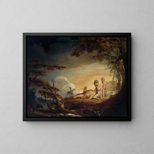La Mort d'Adonis - James Barry — inramlat konstverk på väggen