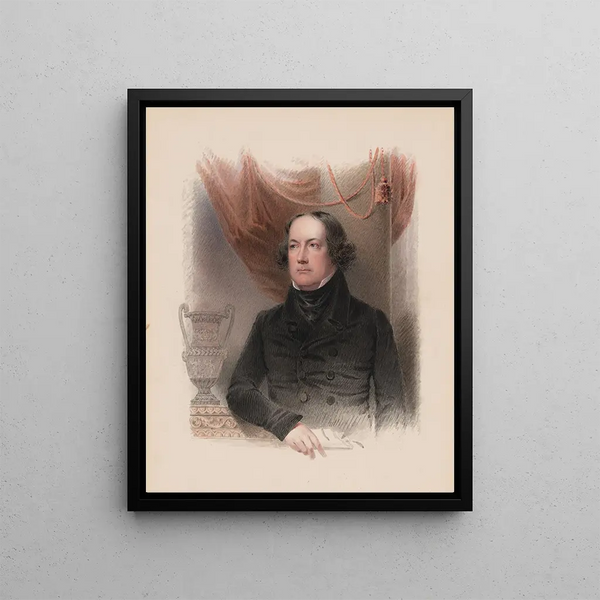 Nicolas Biddle - James Barton Longacre — inramlat konstverk på väggen