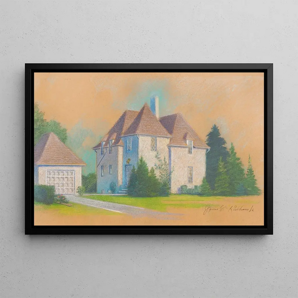 Château Fleur-de-Lis - James C. Kulhanek — inramlat konstverk på väggen