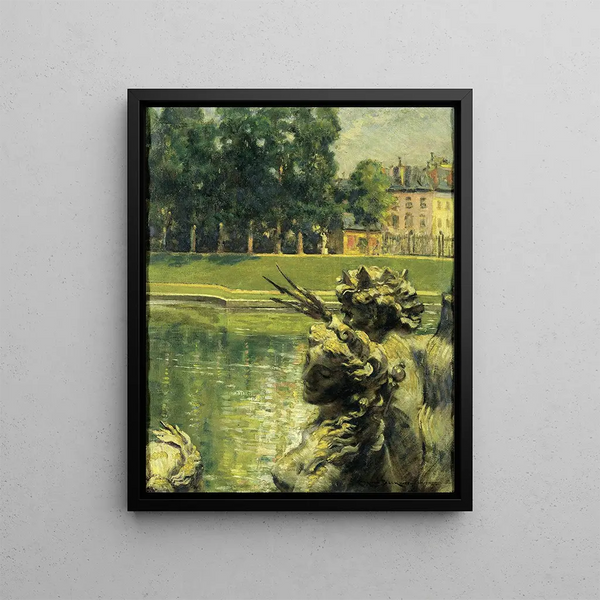 trädgården Jardin de la Fontaine i Nîmes, Frankrike - James Carroll Beckwith — inramlat konstverk på väggen