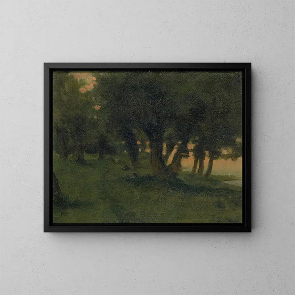 På floden Rhen nära Saint-Germain au Mont d'Or - James Carroll Beckwith — inramlat konstverk på väggen