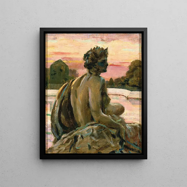 en av figurerna i Parterre d'Eau - James Carroll Beckwith — inramlat konstverk på väggen