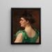La robe verte - James Carroll Beckwith — inramlat konstverk på väggen