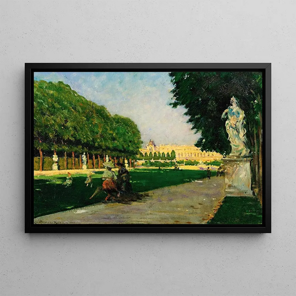 Le Tapis Vert, Versailles - James Carroll Beckwith — inramlat konstverk på väggen