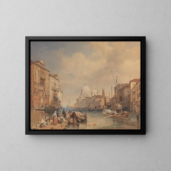 Le Grand Canal à Venise - James Duffield Harding — inramlat konstverk på väggen