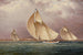 Navigering i Bostonhamnen - James Edward Buttersworth — vy av konstverket