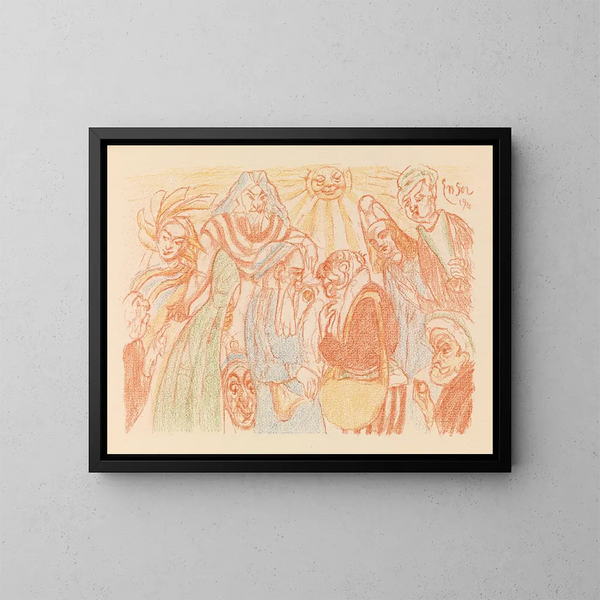 Denier de César - James Ensor — inramlat konstverk på väggen