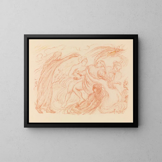 Le Christ chasse le diable du corps d'un possédé - James Ensor — inramlat konstverk på väggen