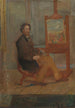 Ensor vid sitt staffli - James Ensor — vy av konstverket