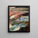 blå och rosa tyger - James Ensor — inramlat konstverk på väggen