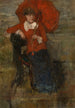 Dame au parasol rouge - James Ensor — vy av konstverket
