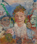 äldre dam med masker - James Ensor — vy av konstverket
