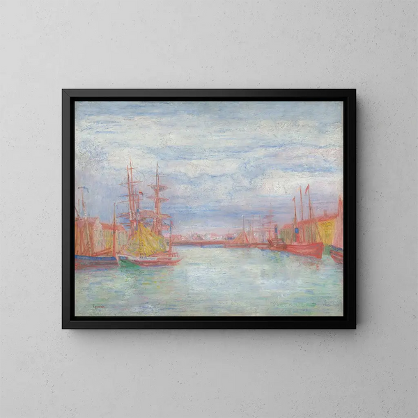 Port of Ostende - James Ensor — inramlat konstverk på väggen