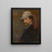Självporträtt med blomsterhatt - James Ensor — inramlat konstverk på väggen
