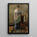 La Dame à l'éventail - James Ensor — inramlat konstverk på väggen