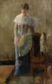La Dame à l'éventail - James Ensor — vy av konstverket