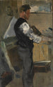 Willy Finch i ateljén - James Ensor — vy av konstverket