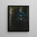 kvinna med blå sjal - James Ensor — inramlat konstverk på väggen