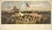 byggnaderna vid den stora centrala marknaden till förmån för den amerikanska sanitetskommissionen, Logan Square, Philadelphia, juni 1864 - James Fuller Queen — vy av konstverket
