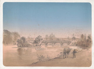 James Fuller Queen - Man walking with mule on a footpath along the shore of the Schuylkill River.webp