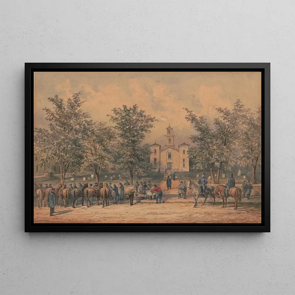James Fuller Queen - Sketches with Co B 8th Reg Pa Ma under the officers of the Southwark Gaurd breakfasting the regulars.webp