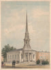 La fjärde baptistkyrkan i hörnet nordväst om Fifth- och Buttonwood-gatorna i Philadelphia - James Fuller Queen — vy av konstverket