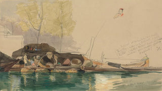 James Holland - Barges on a Canal in Rotterdam.webp