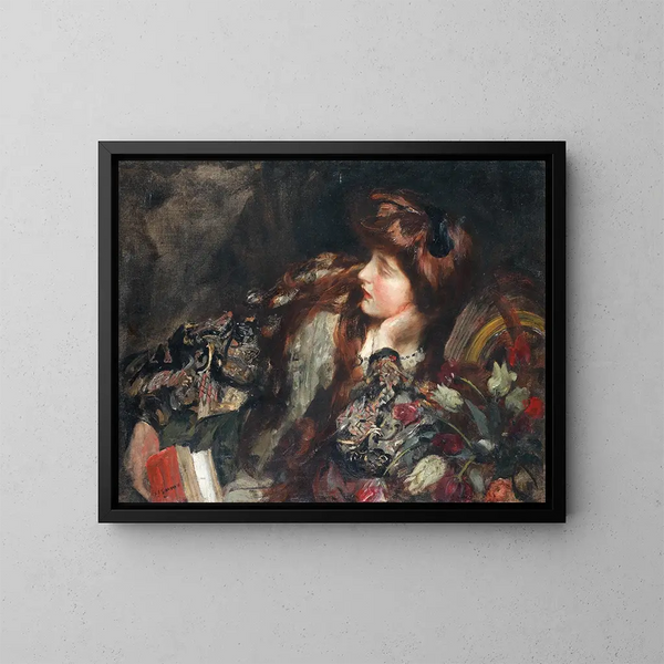 Contemplation - James Jebusa Shannon — inramlat konstverk på väggen