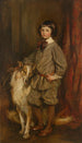 Meredith Bunny Howland Pyne med sin hund Hector - James Jebusa Shannon — vy av konstverket