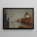 Santa Maria della Salute från Grand Canal med fullmåne, Venedig - James Jebusa Shannon — inramlat konstverk på väggen