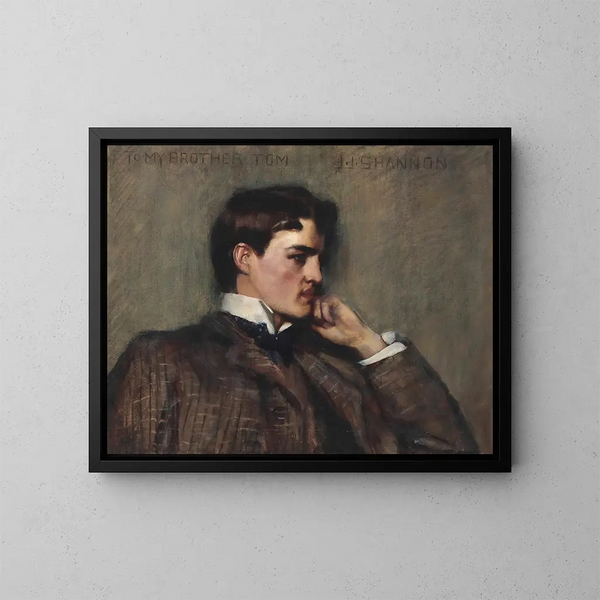 Le frère de l'artiste Tom - James Jebusa Shannon — inramlat konstverk på väggen