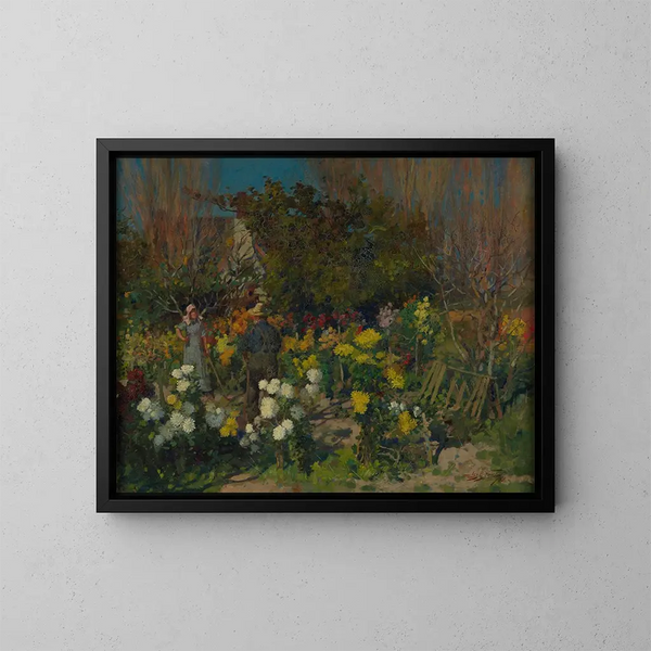 Höstblommor - James Nairn — inramlat konstverk på väggen